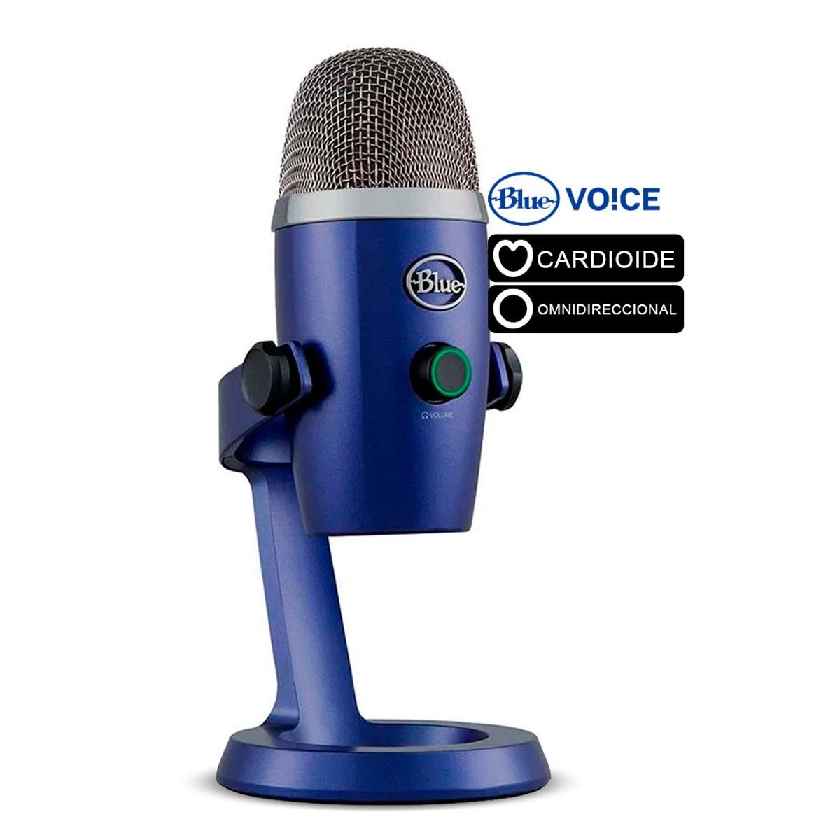 BLUE - Microfono Logitech Blue VO!CE  Yeti Nano USB DOBLE PATRÓN  - Azul