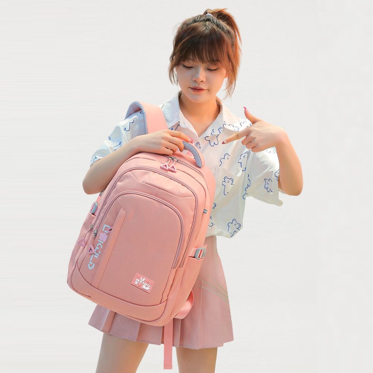 OEM - Mochila Camila Portalaptop hasta 15.6 - Salmón