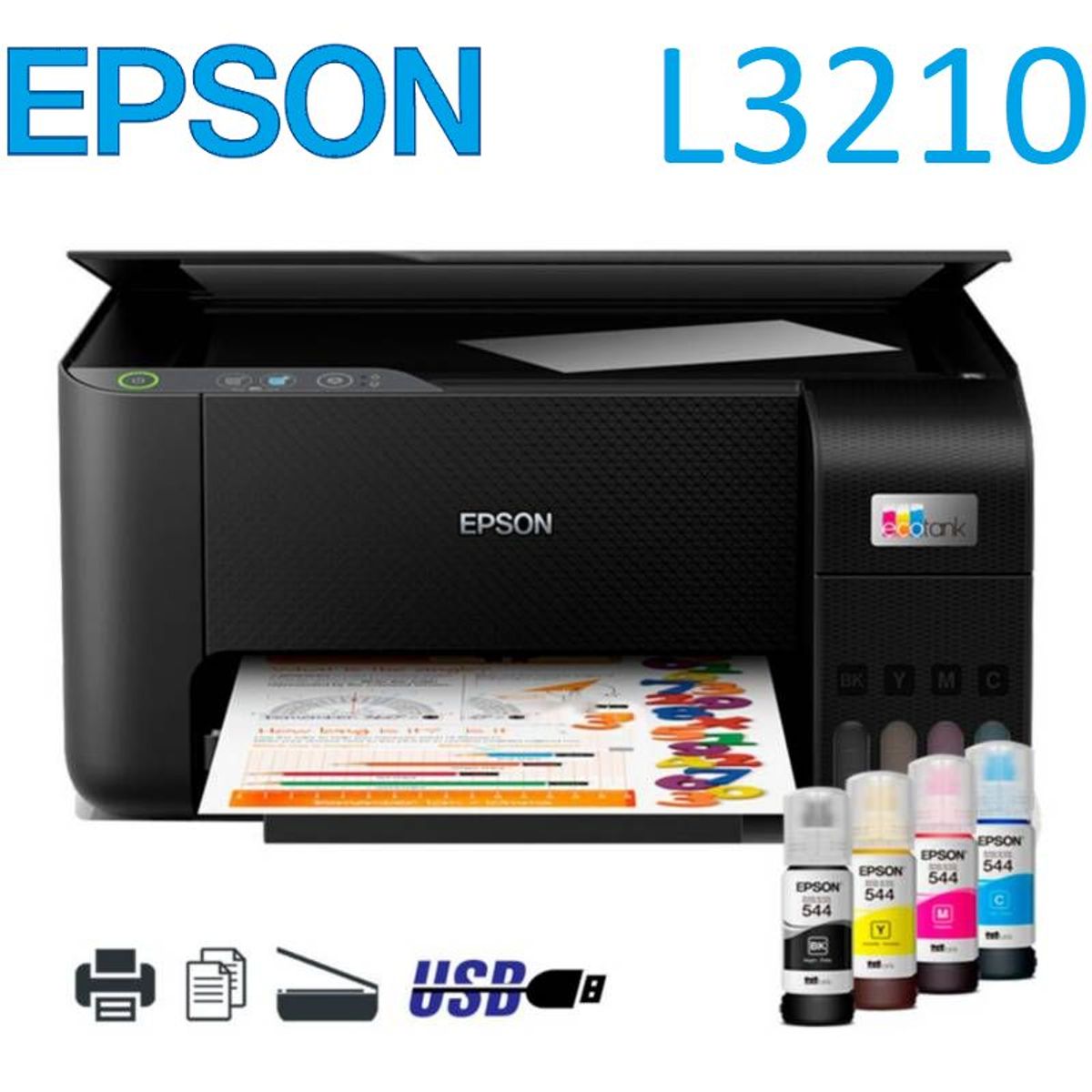 EPSON - Impresora EPSON L3210 Multifuncional Ecotank USB