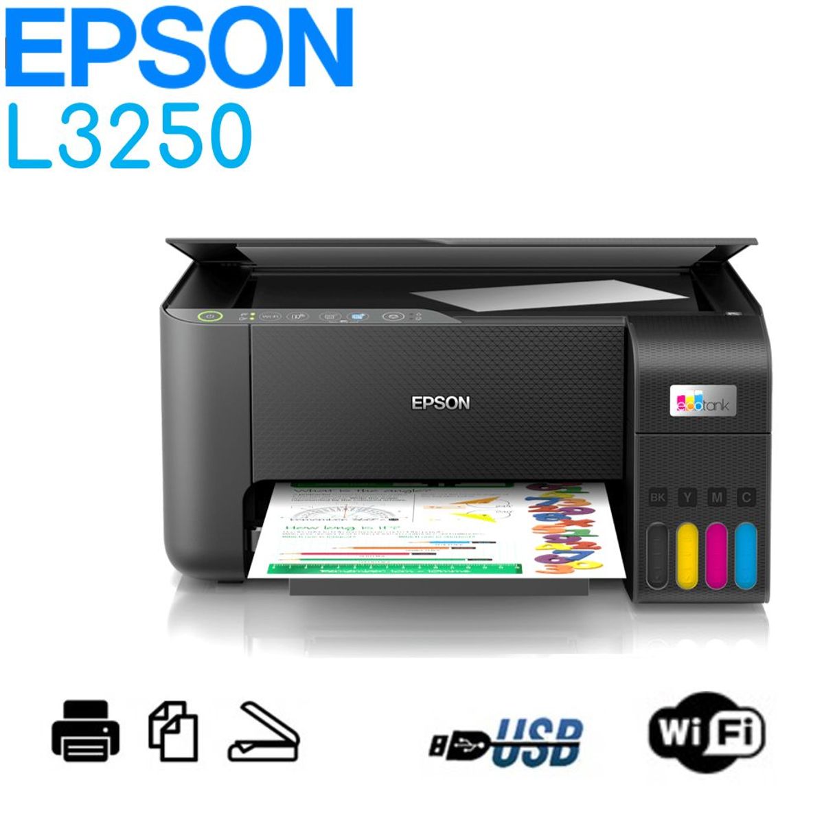 EPSON - Impresora EPSON L3250 WIFI  USB  Multifuncional Ecotank