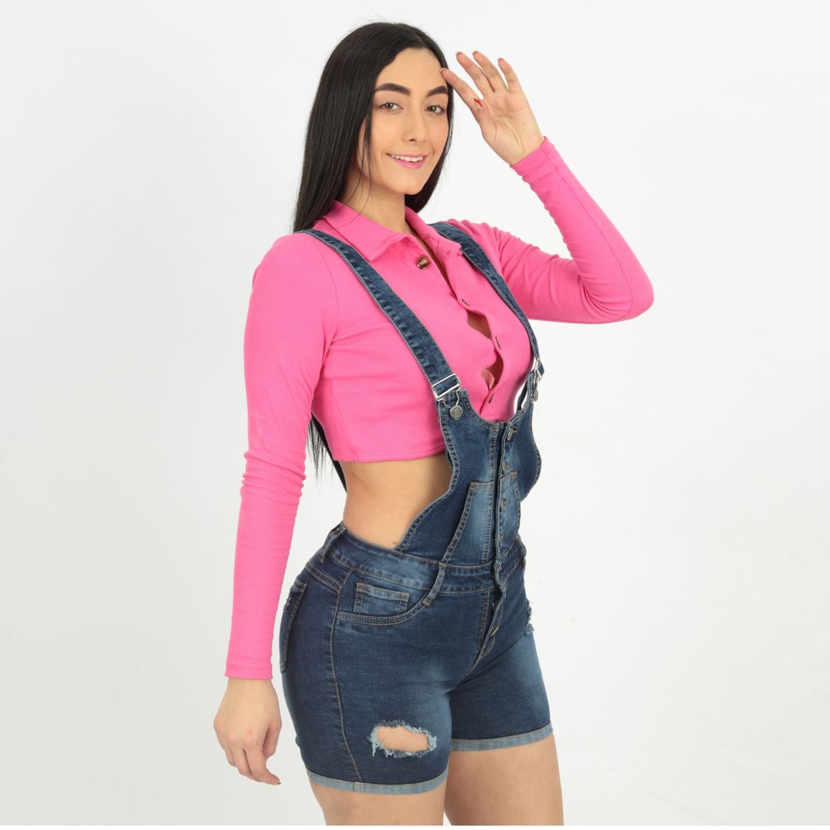 BENCUS JEANS - Short Overol Jean Mujer