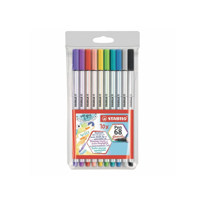 STABILO - Marcador pen 68 brush x 10