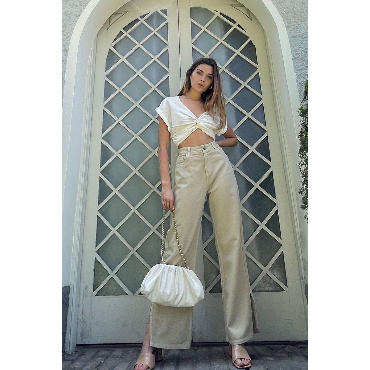 DESIRE - JEAN COLOR WIDE LEG ABERTURA DESIRE PARA MUJER