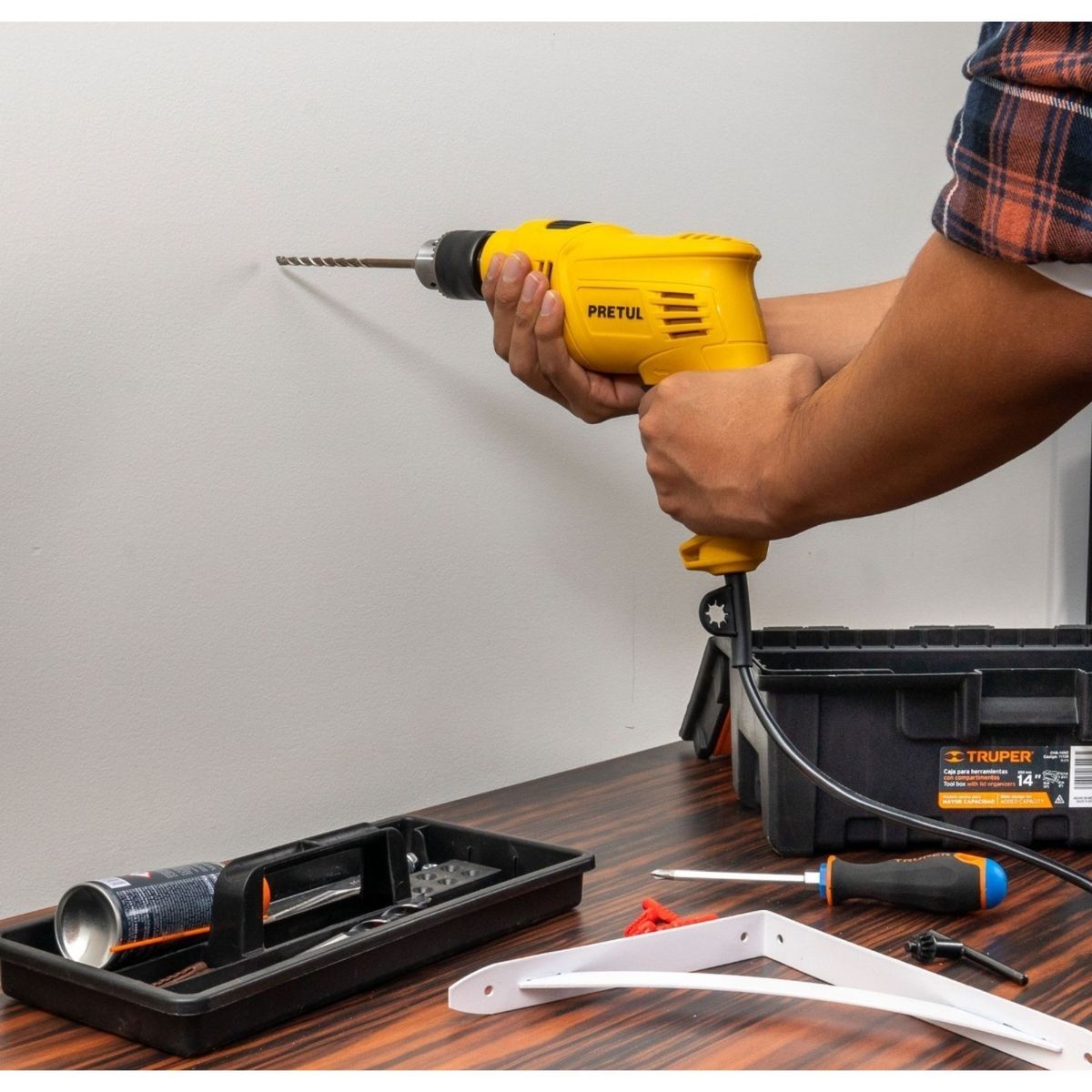 PRETUL - TALADRO PERCUTOR ROTOMARTILLO 1/2" 550 W PRETUL