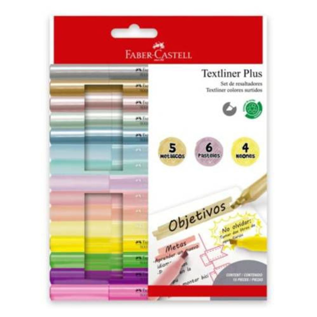 FABER-CASTELL - Resaltador Textliner Plus x15