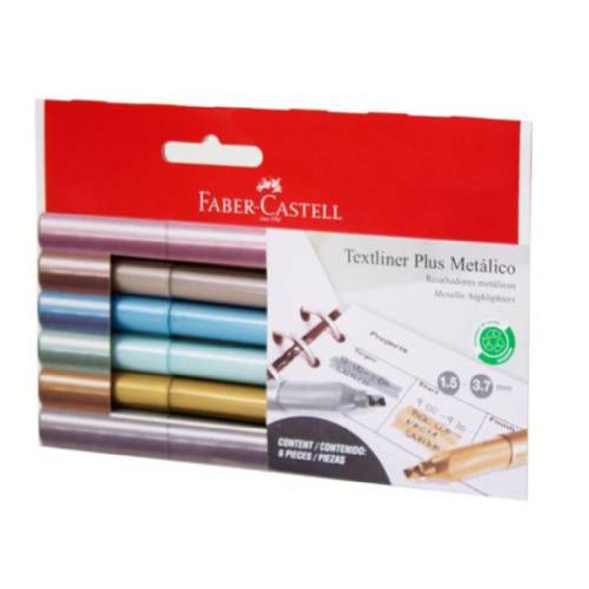 FABER-CASTELL - Resaltador Textliner Plus x6 Metálico
