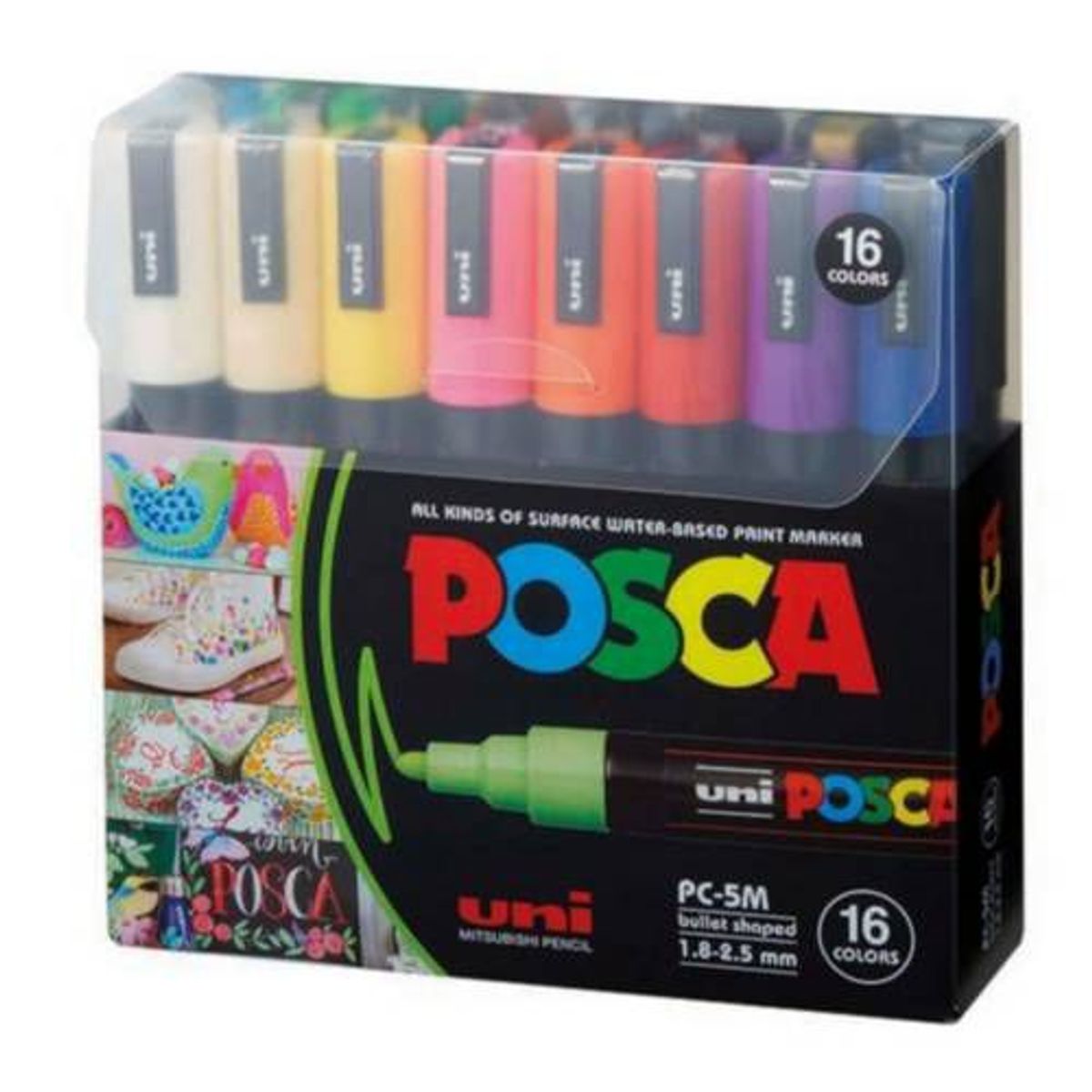 POSCA - Set Marcadores Punta 5m x 16 Básico