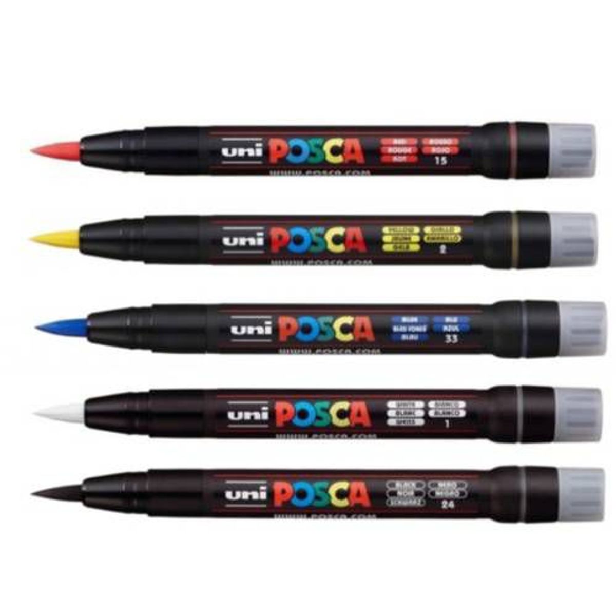 POSCA - Set Marcadores Punta PCF-350 x 5 Básico