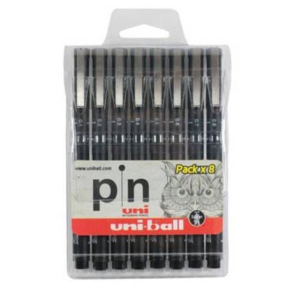 UNI BALL - Set Estilógrafos PIN X8 Negro