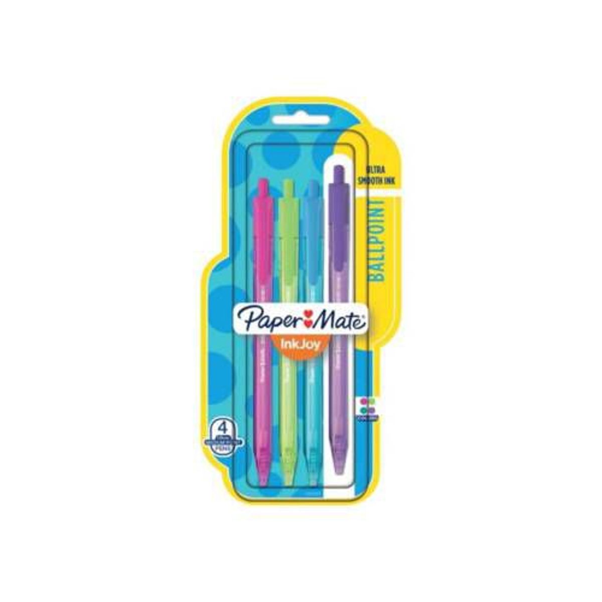 PAPER MATE - Bolígrafo Retráctil Inkjoy x 4