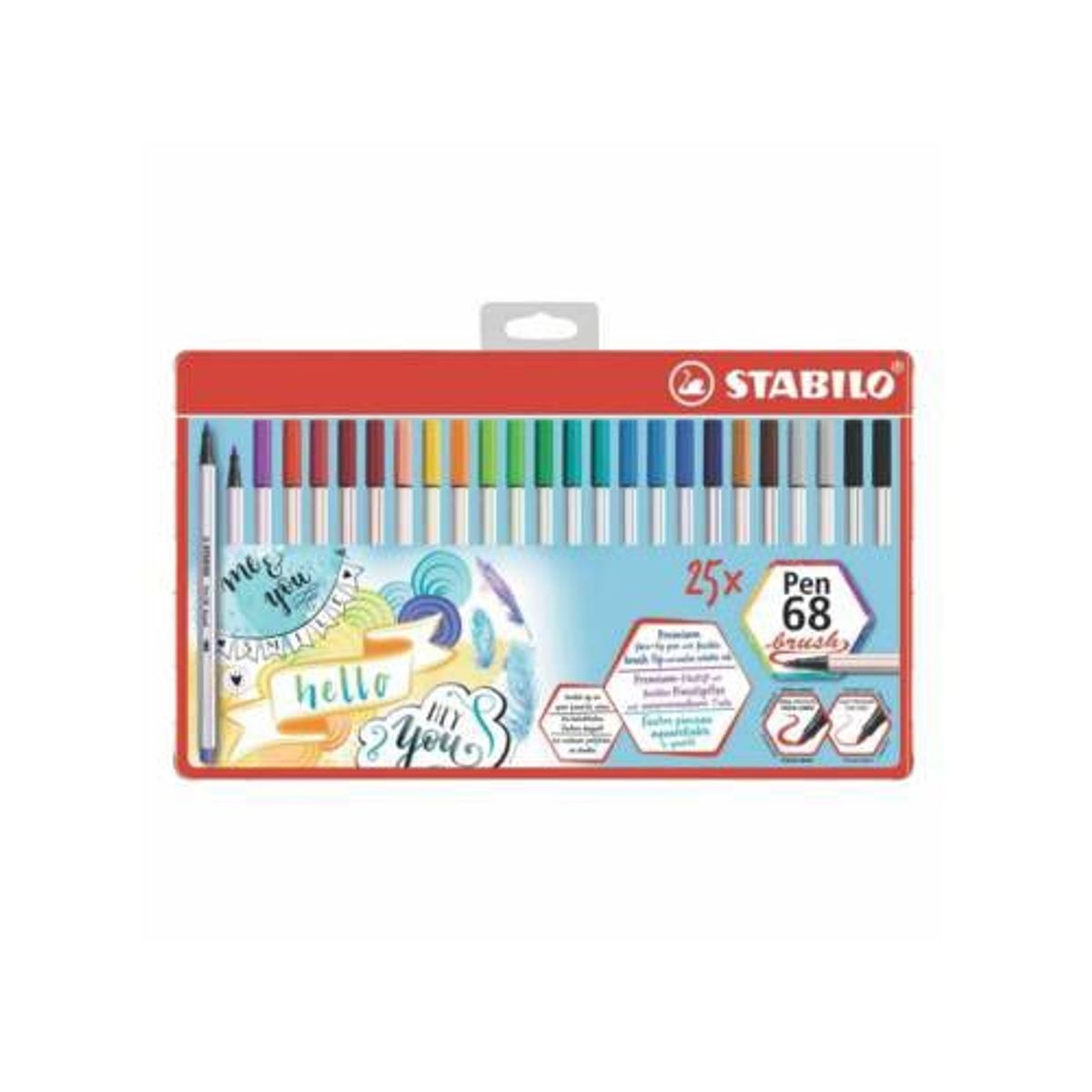 STABILO - Marcador Punta Pincel Pen 68 Brush x25