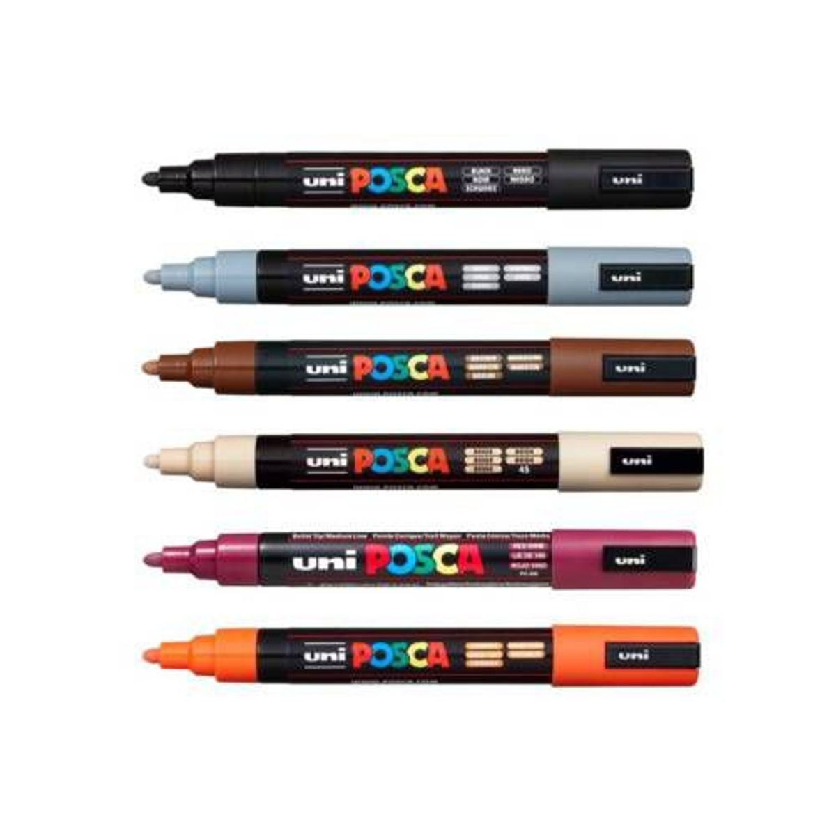 POSCA - Set Marcadores Punta 5m x 6 Dark