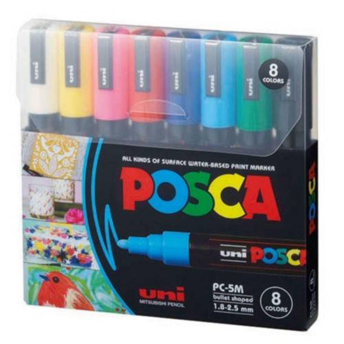 POSCA - Set Marcadores Punta 5m x 8 Básico