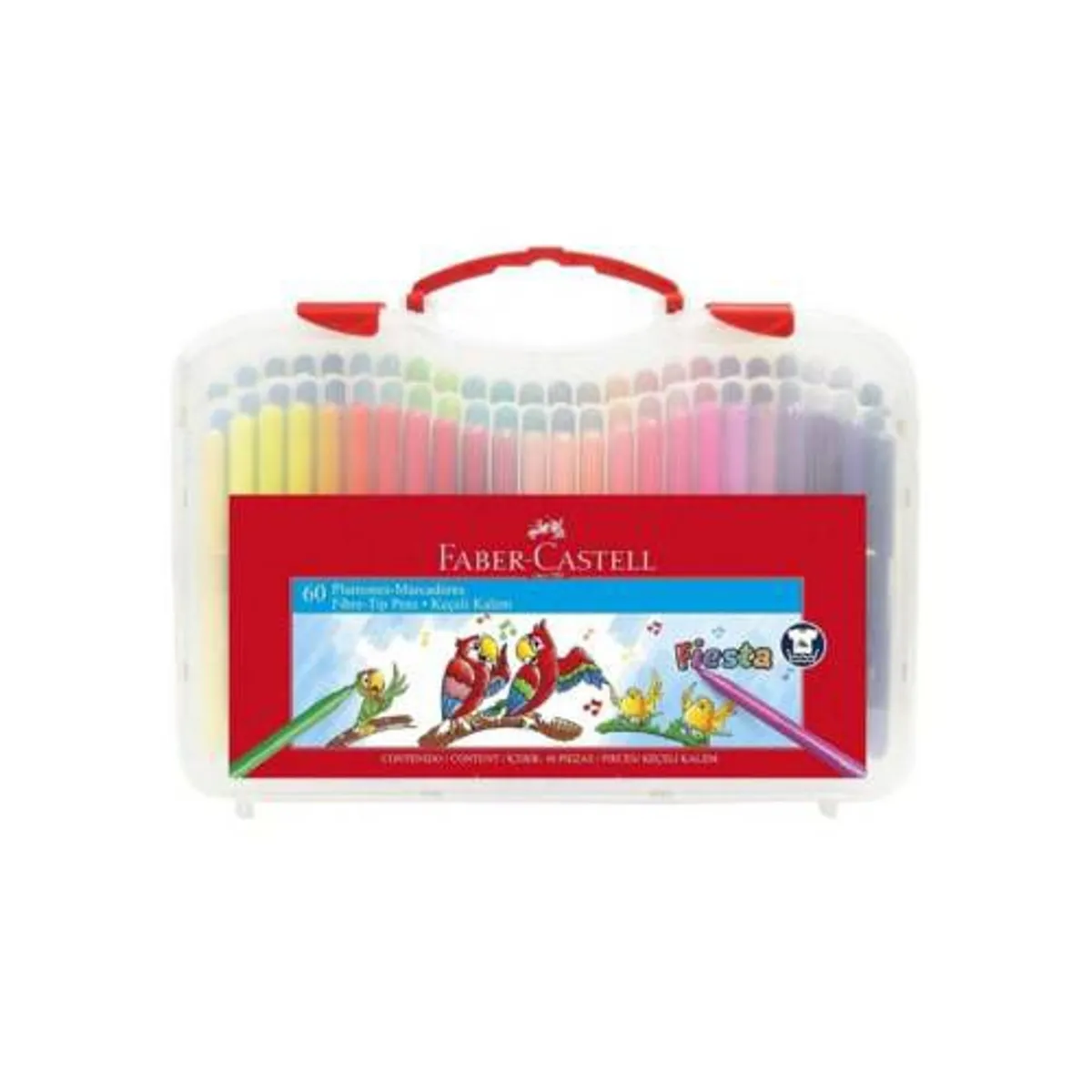 FABER-CASTELL - Plumones Fiesta 45 x 60 Estuche Rígido