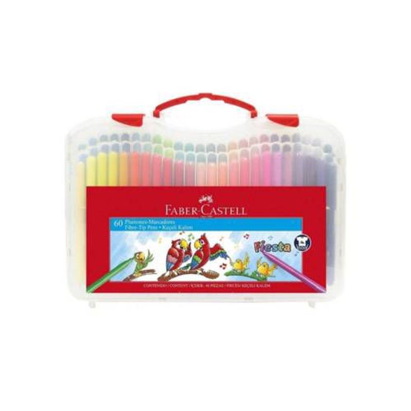 FABER-CASTELL - Plumones Fiesta 45 x 60 Estuche Rígido