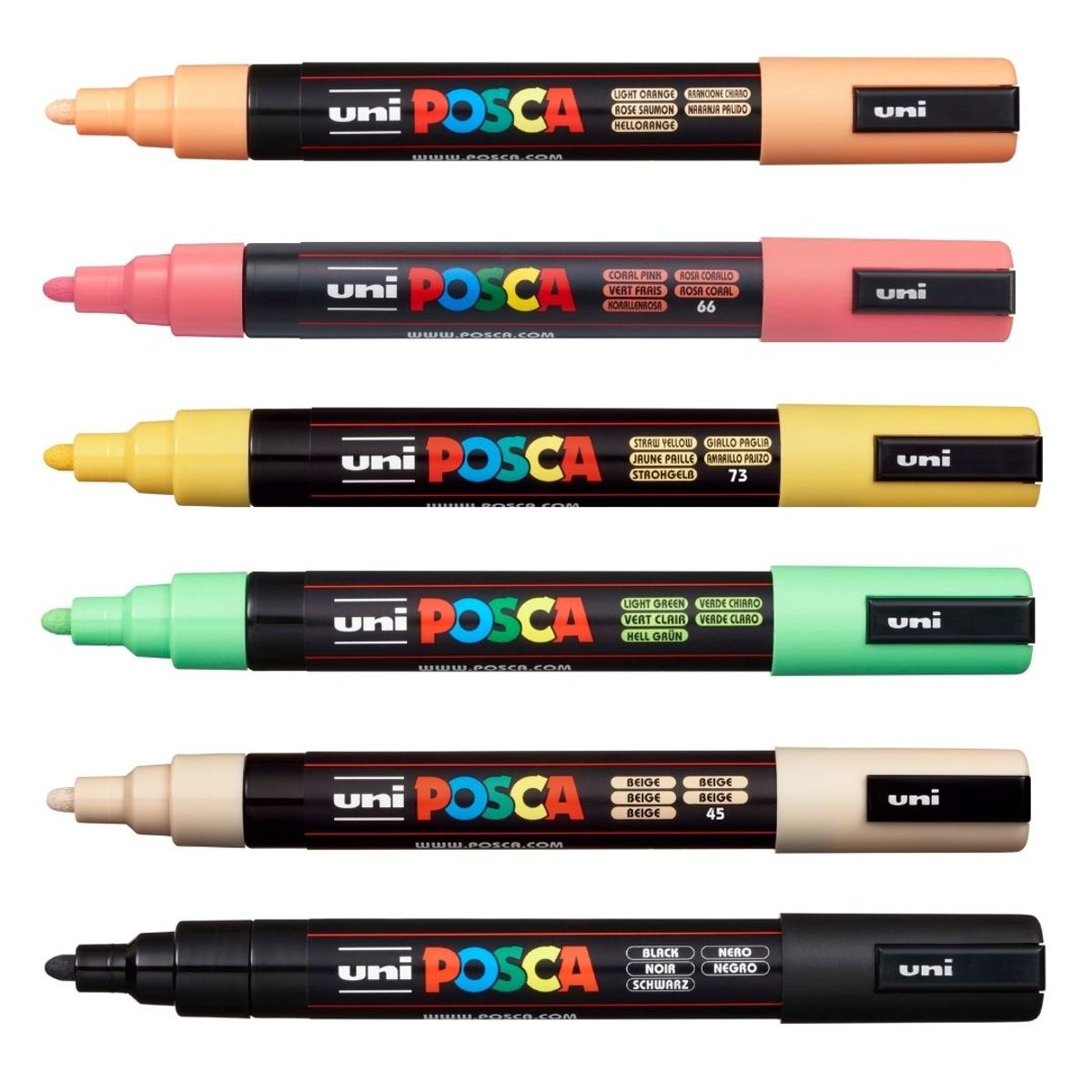 POSCA - Set Marcadores Punta 5m x 6 Soft