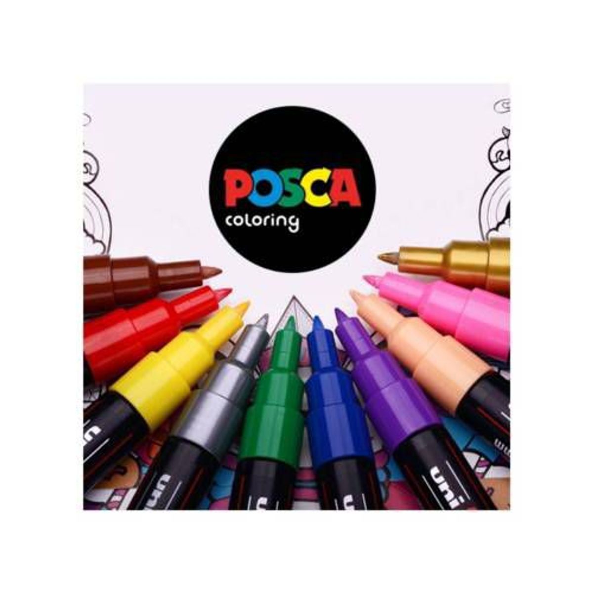 POSCA - Set Marcadores Punta 5m x 6 Shade Of Gray