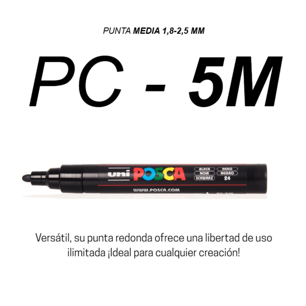 POSCA - Set Marcadores Punta 5m x 8 Colores Metálicos