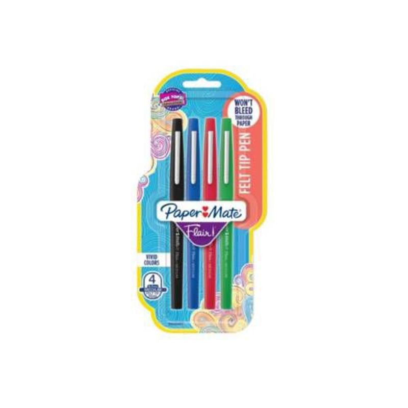 PAPER MATE - Marcadores Flair x4 Básico