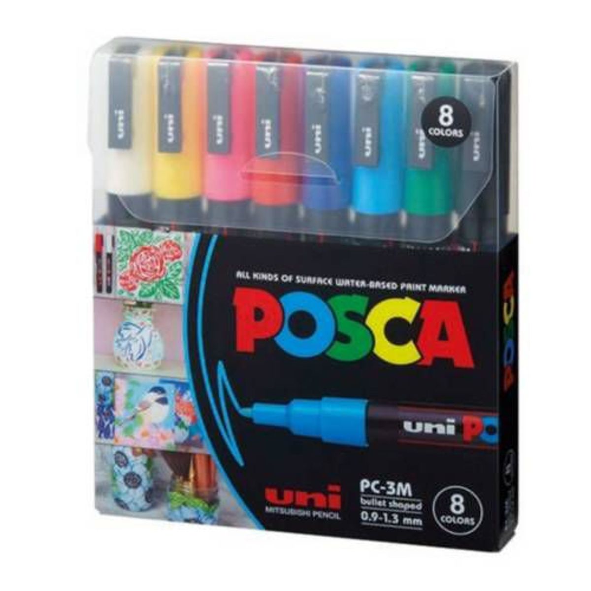 POSCA - Set Marcadores Punta 3m x 8 Básico