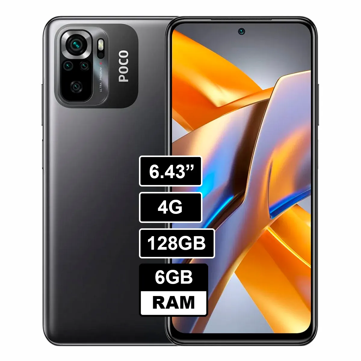 XIAOMI - Celular Xiaomi POCO M5S 128GB 6GB RAM Gris