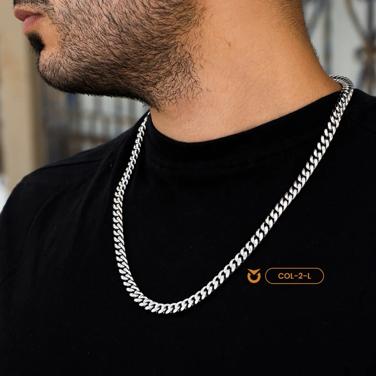 GENERICO - COLLAR PLATA CURB MIAMI  COL-2