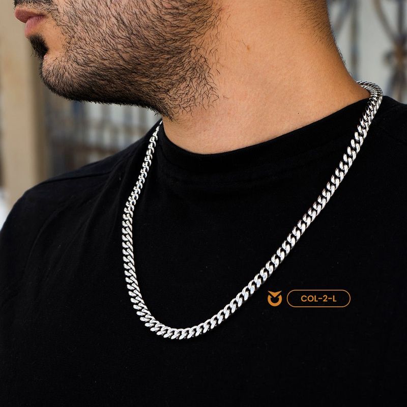 GENERICO - COLLAR PLATA CURB MIAMI  COL-2