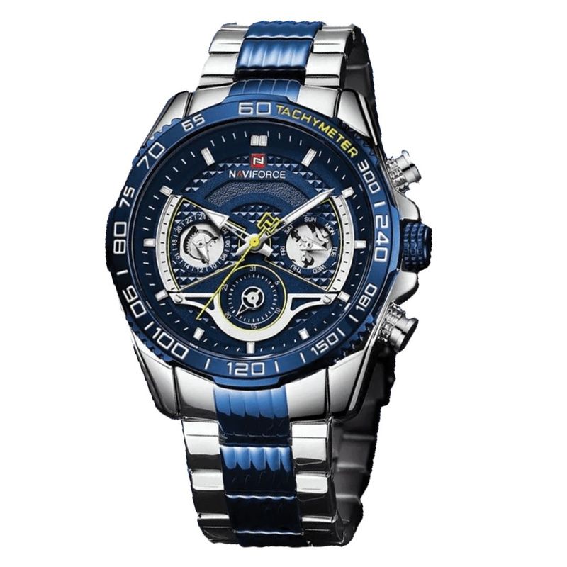 NAVIFORCE - RELOJ NAVIFORCE NF9185 AZUL PLATEADO CASUAL