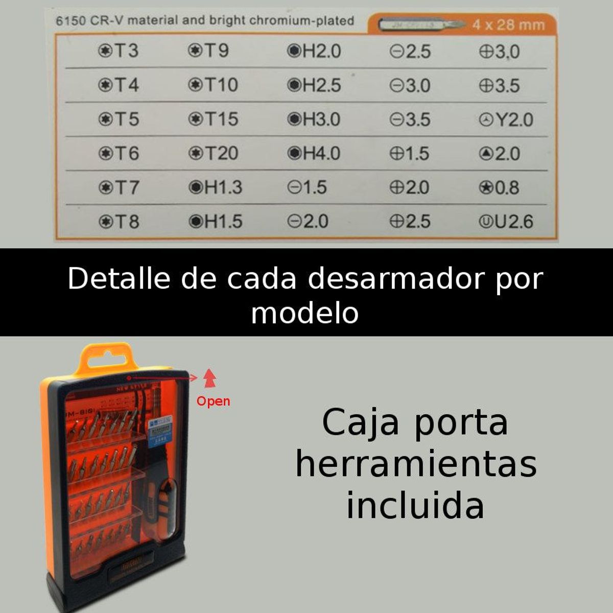 JAKEMY - 33 in1 Desarmadores Precision Cell Torx phillips Macbook iPhone + Case