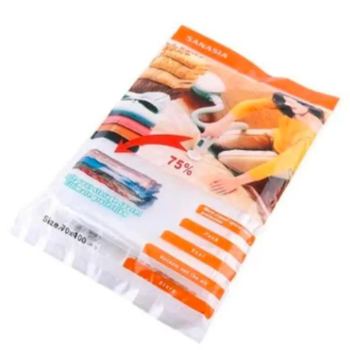 INSPIRA MARKET - Bolsas al vacío compresoras de ropa 70x100 cm x 1 und