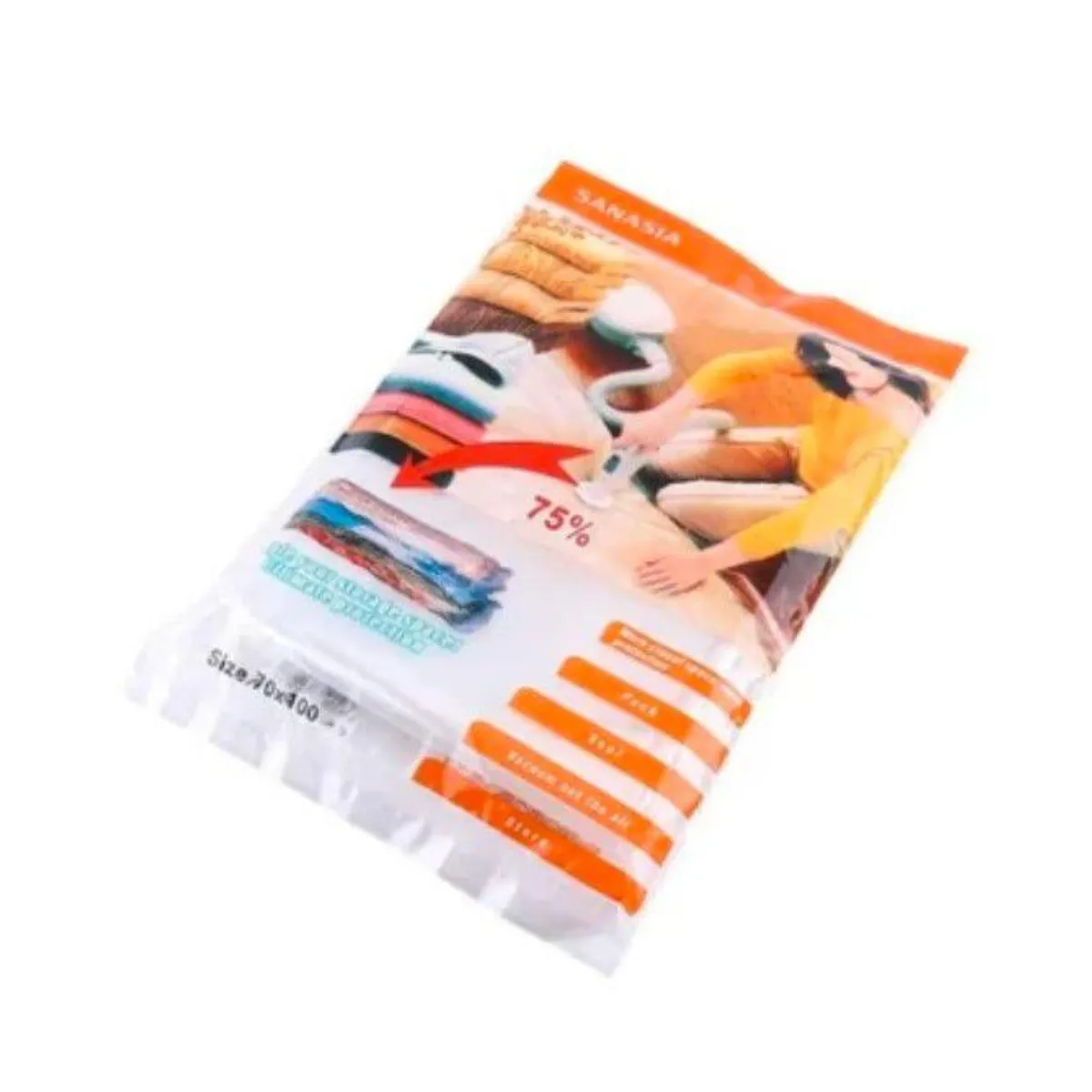 INSPIRA MARKET - Bolsas al vacío compresoras de ropa 70x100 cm x 1 und