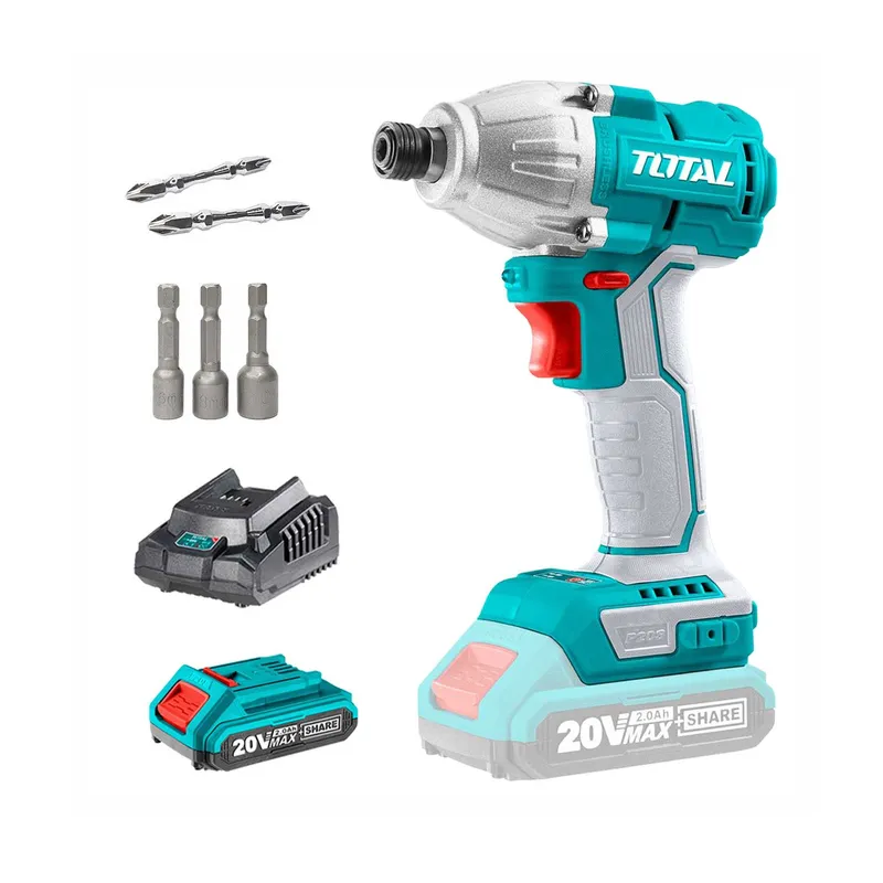 TOTAL TOOLS - COMBO 20V TOTAL ATORNILLADOR DE IMPACTO 14 BATERIA CARGADOR