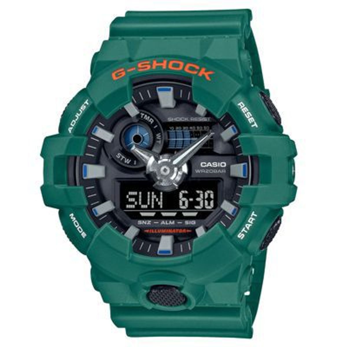 G-SHOCK - Reloj G-Shock Resina Verde con Negro GA-700SC-3A