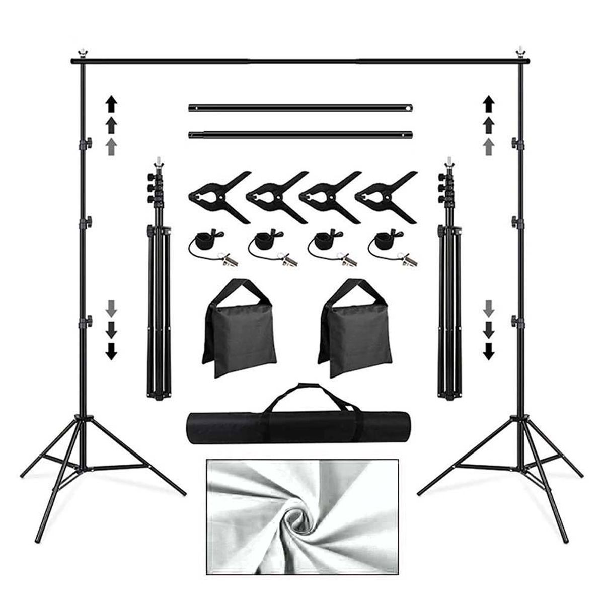 NEO DIGITAL - Portafondo Kit Portátil Estudio fotográfico 2.6 x 3.0 mt HOD01B