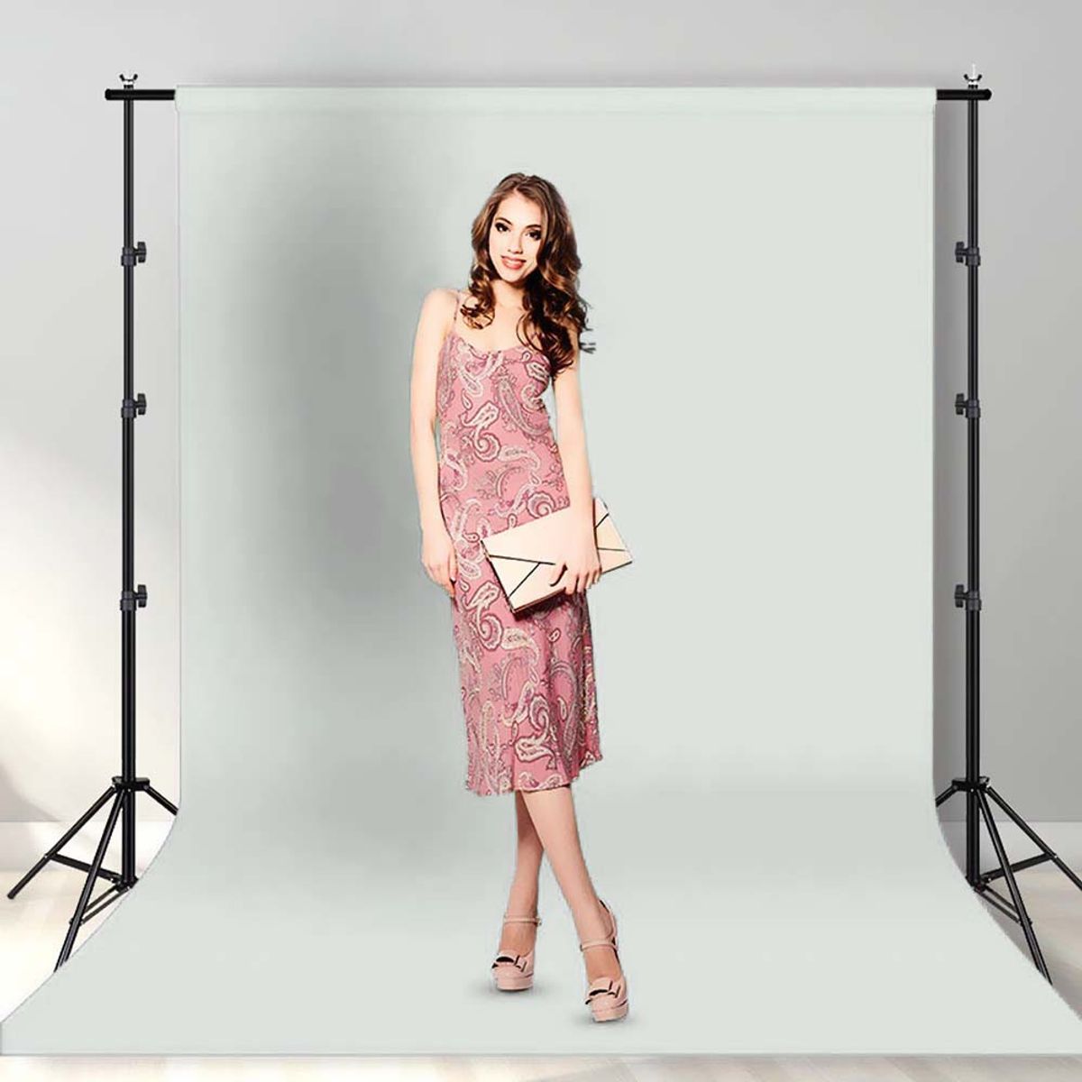 NEO DIGITAL - Portafondo Kit Portátil Estudio fotográfico 2.6 x 3.0 mt HOD01B