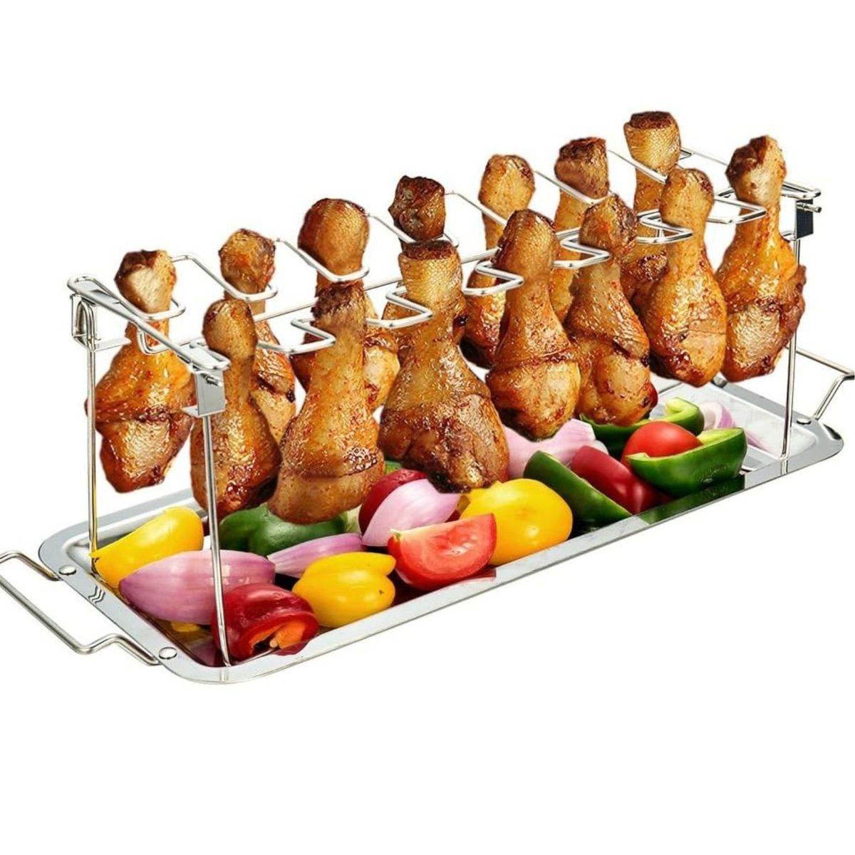 GENERICO - Set Parrillero Plegable Rack Multiusos para Asar