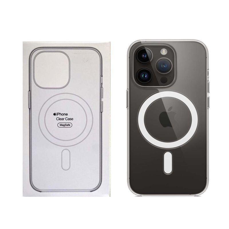 GENERICO - Funda Clear Case con MagSafe iPhone 14 Pro Max - Transparente