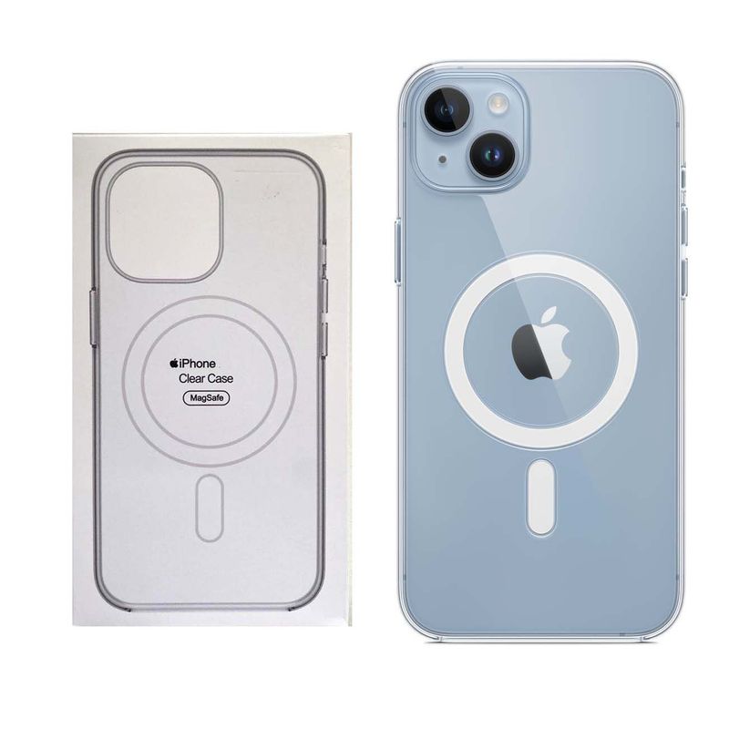 GENERICO - Funda Clear Case con MagSafe iPhone 14 Plus - Transparente