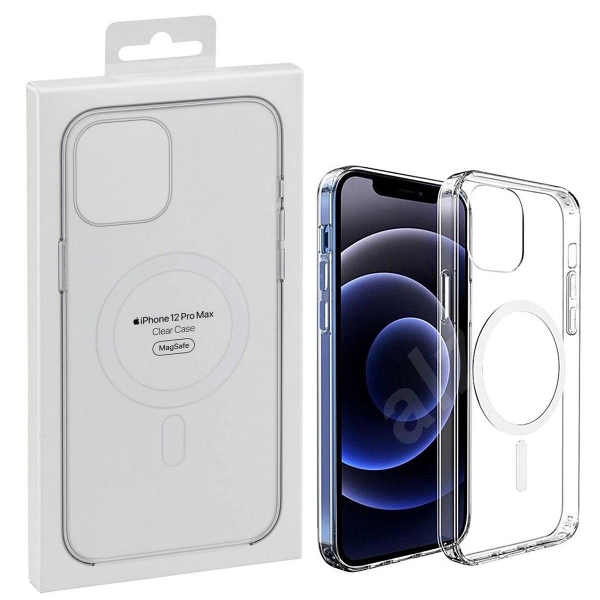 GENERICO - Funda Clear Case con MagSafe iPhone 12 Pro Max - Transparente