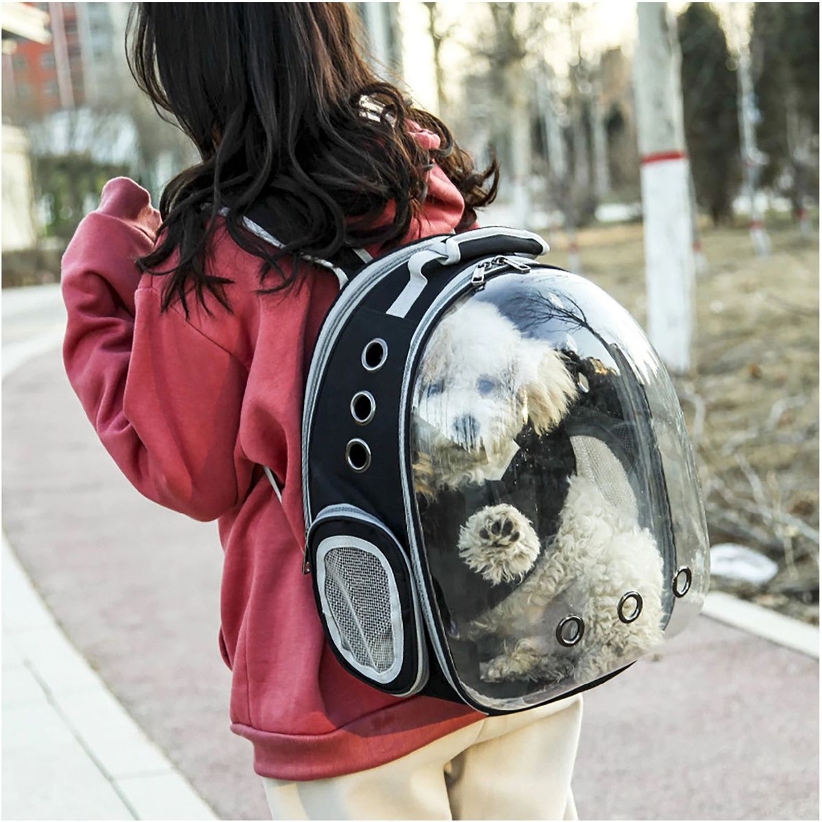 GENERICO - Mochila Transportartadora Para Gato Perro-Mascotas