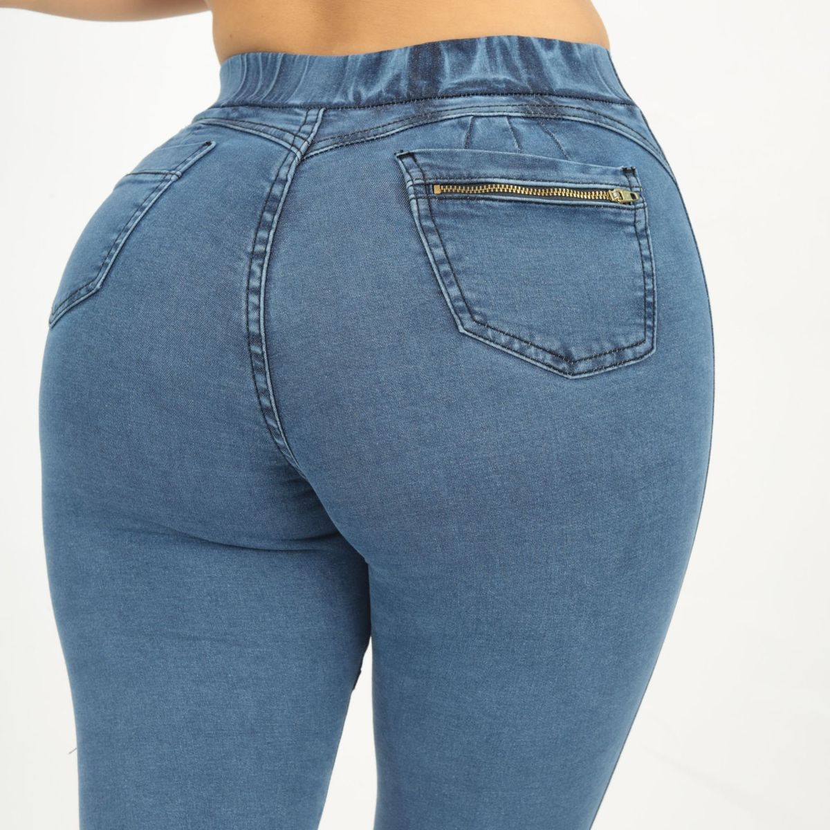 BENCUS JEANS - Pantalón Jogger Jeans Mujer Cierres