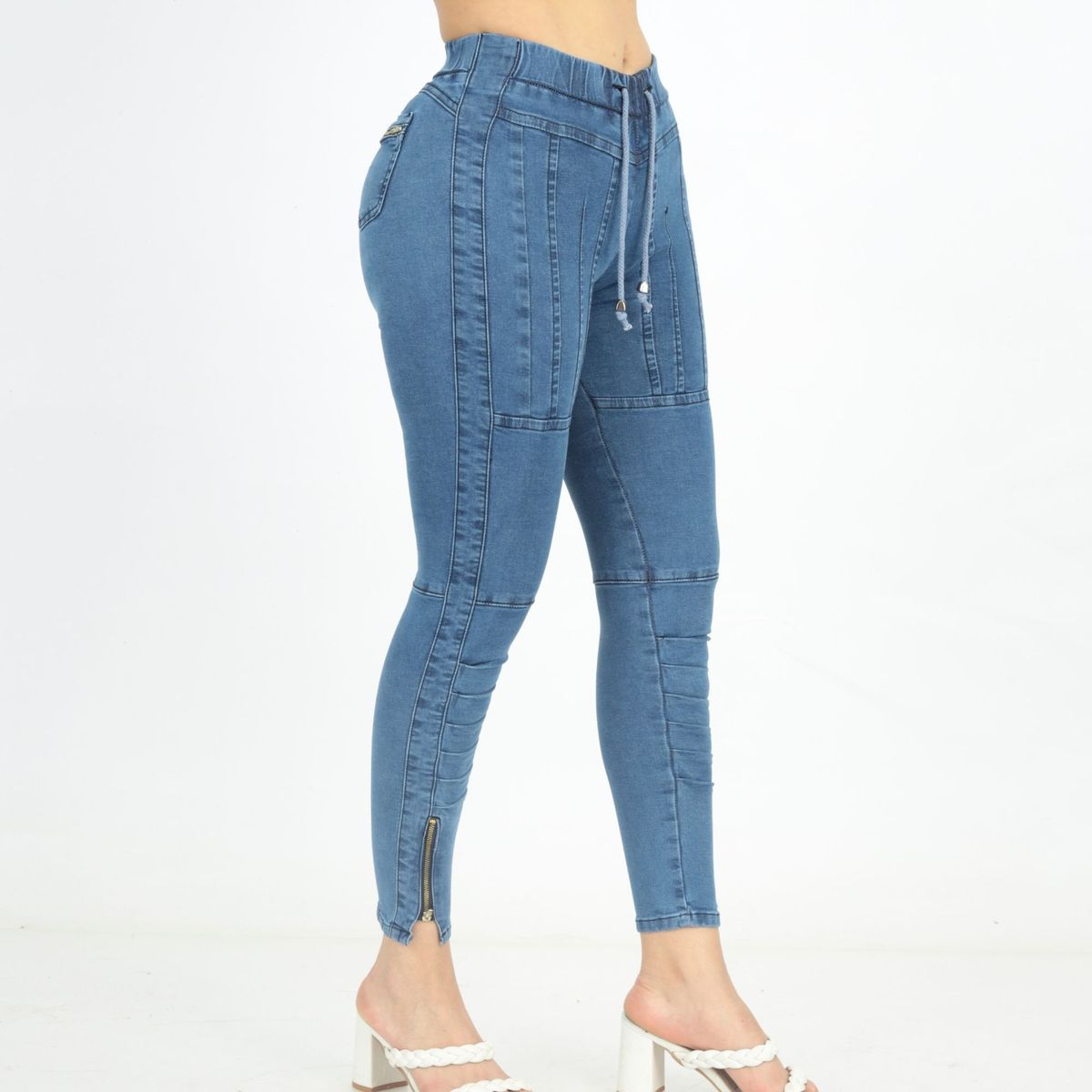 BENCUS JEANS - Pantalón Jogger Jeans Mujer Cierres