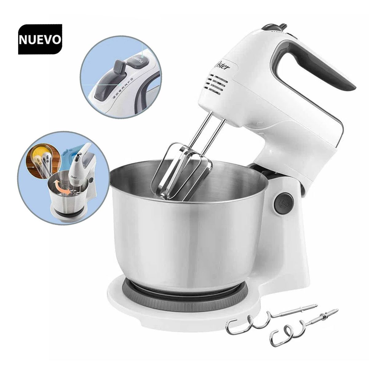 OSTER - Batidora de Mano y Pedestal FPSTHS3612