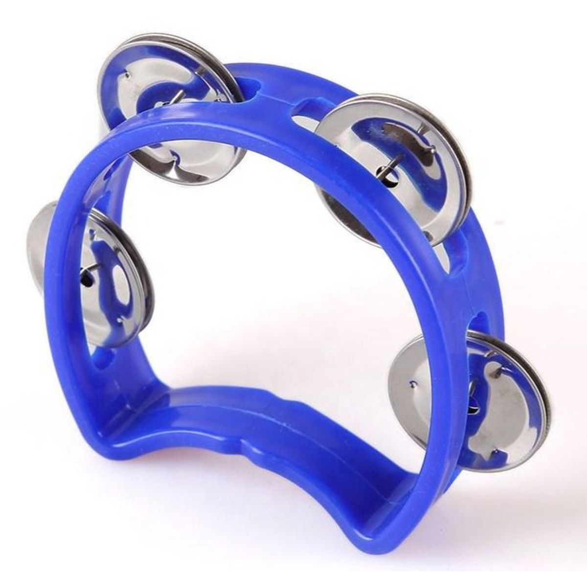 GENERICO - Pandereta azul de 4 chapas para niño.