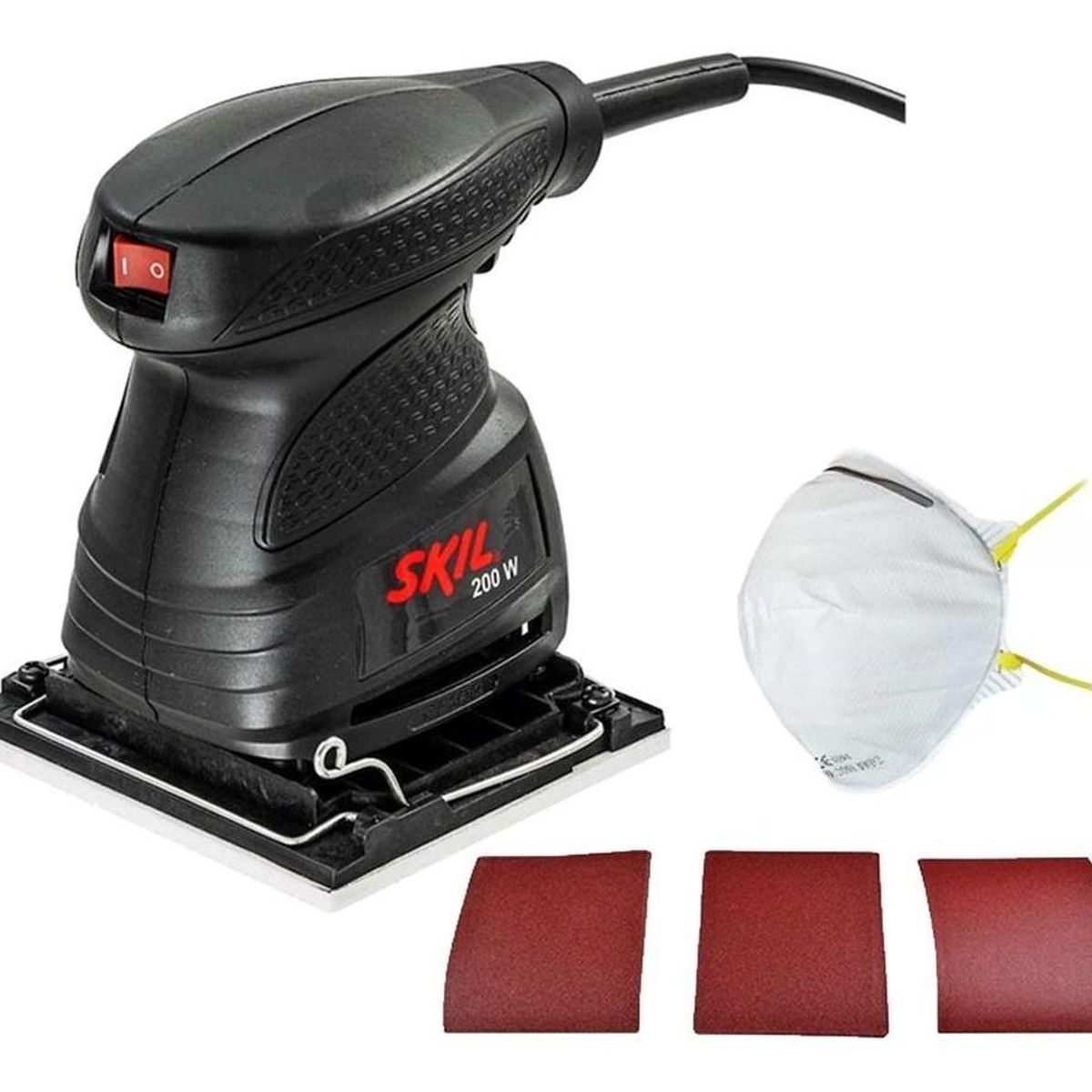 SKIL - Lijadora Orbital 1/4 200W + 30 lijas + Mascara de Polvo Skil 7232