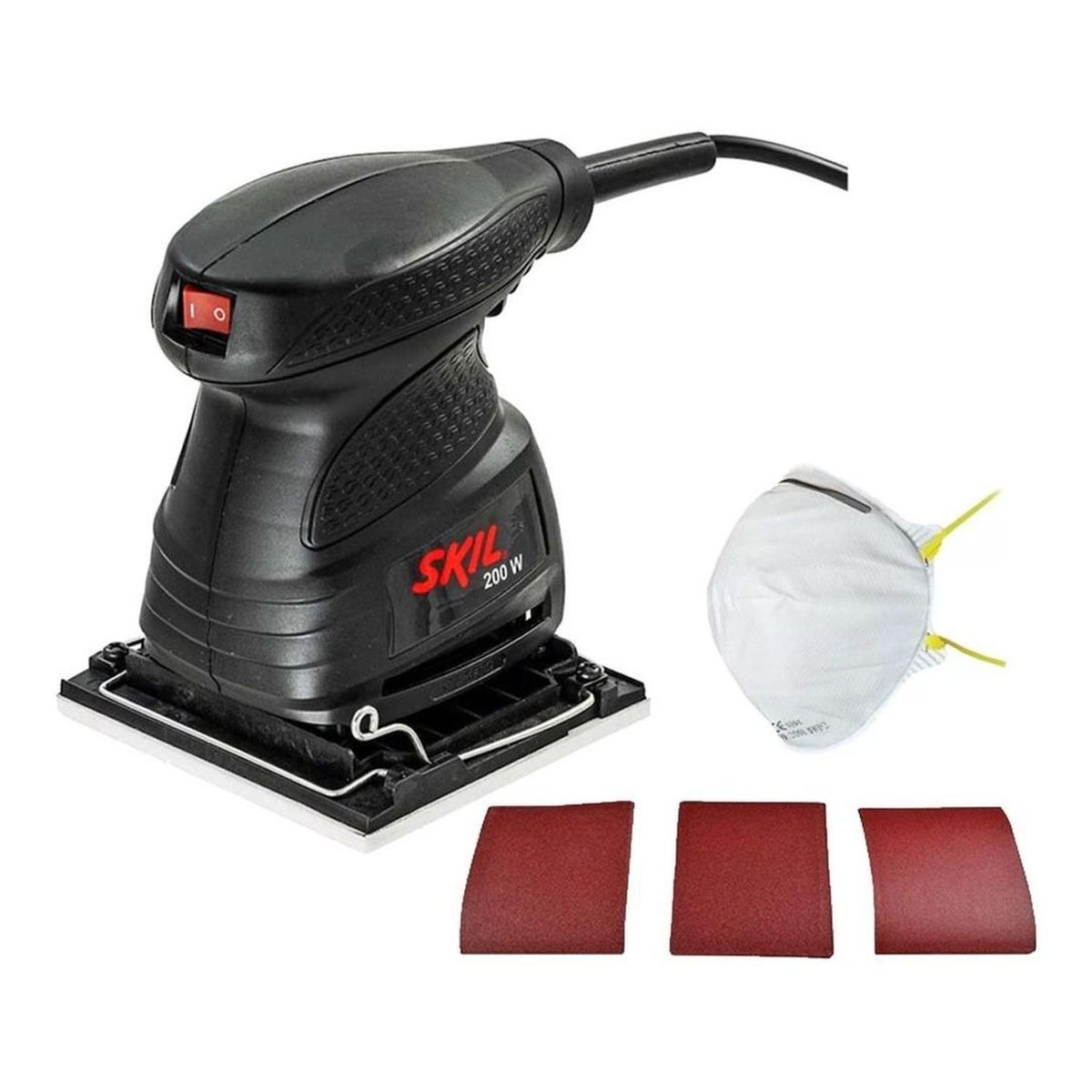 SKIL - Lijadora Orbital 1/4 200W + 30 lijas + Mascara de Polvo Skil 7232