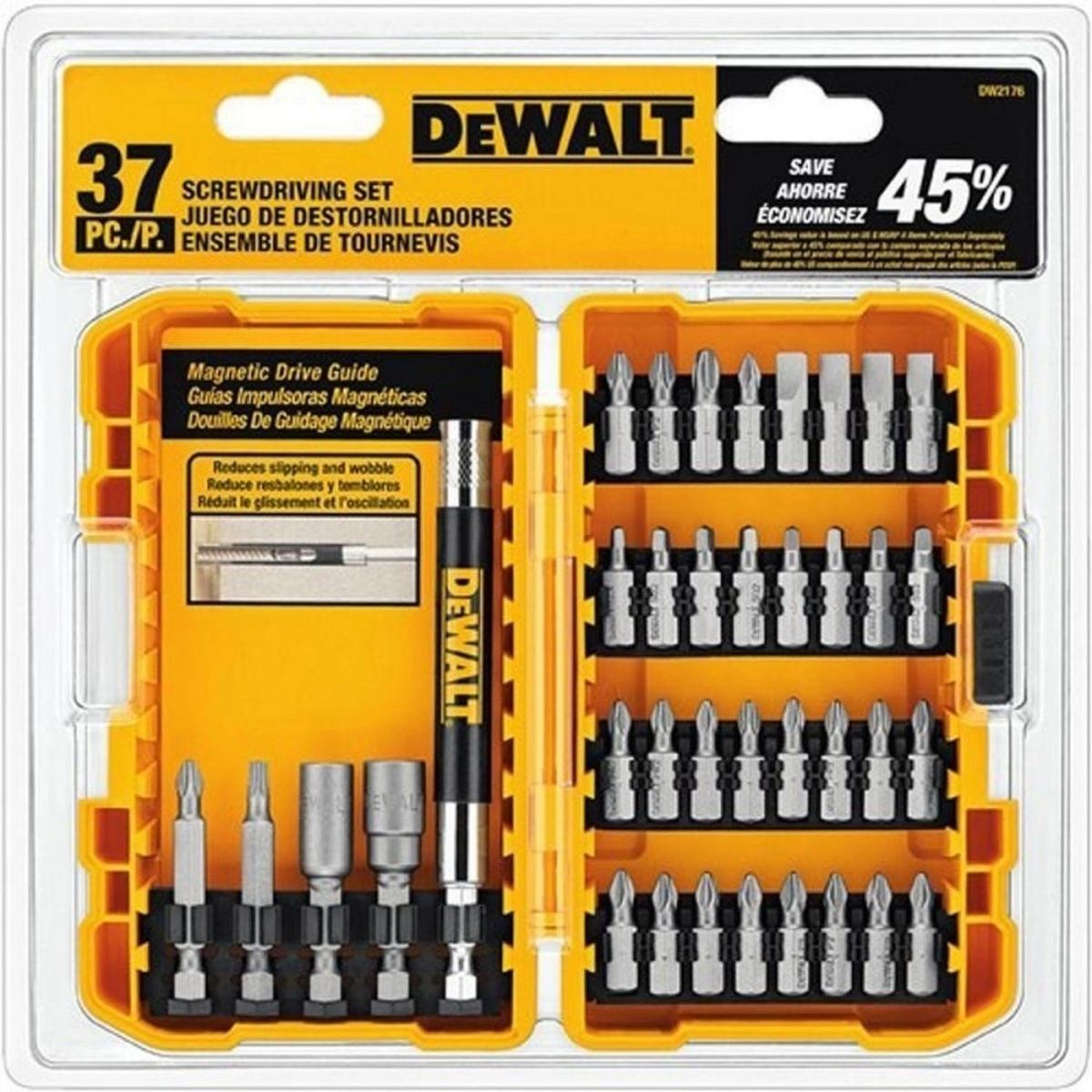 DEWALT - Set para Atornilladores 37 Piezas Dewalt DW2176