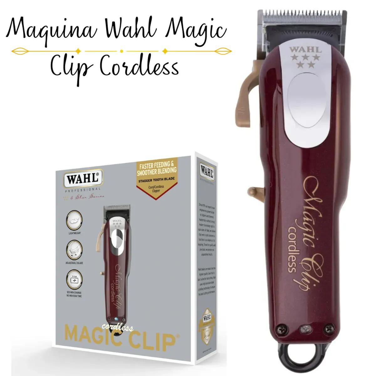 WAHL - Maquina Wahl Profesional  Magic Clip Cordless.