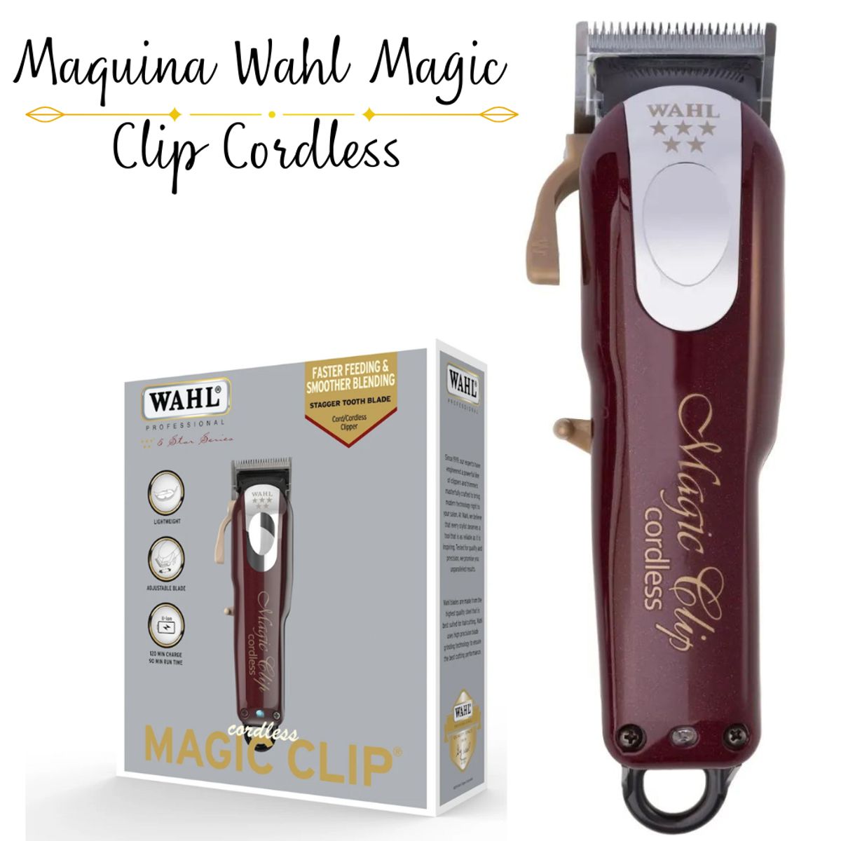 WAHL - Maquina Wahl Profesional  Magic Clip Cordless.