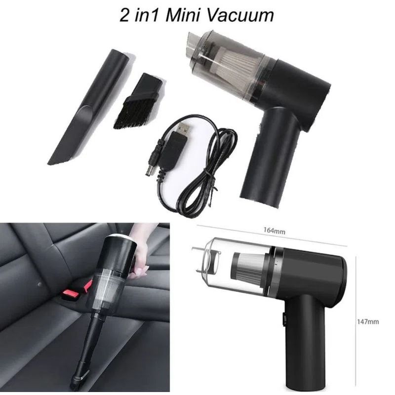 OEM - Mini Aspiradora Portátil Recargable para Hogar y Auto
